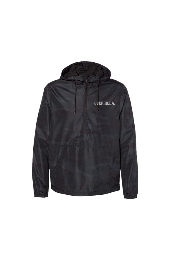 Black Camo Pullover Windbreaker Guerrilla